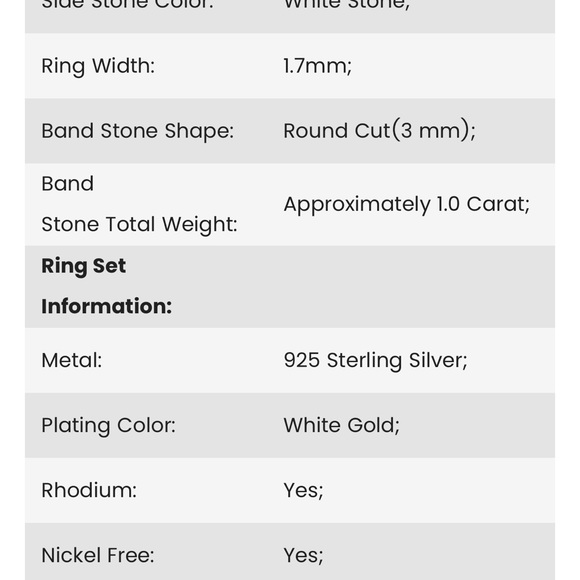 Brand new Louily ring set - Picture 6 of 6